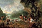 Jean-Antoine Watteau Pilgrimage to the island of cythera oil on canvas
